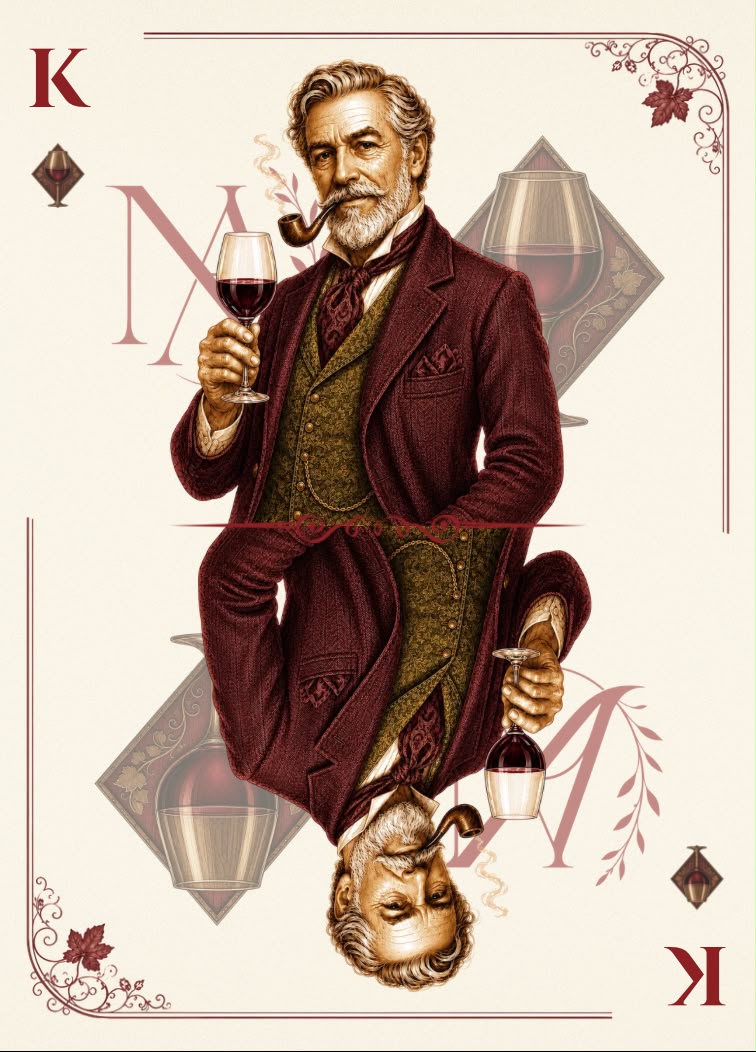 Notes of Amber illustrated playing card