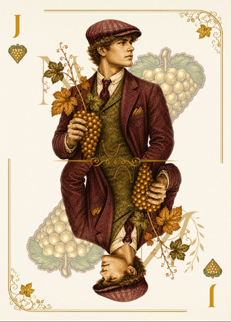 Notes of Amber illustrated playing card