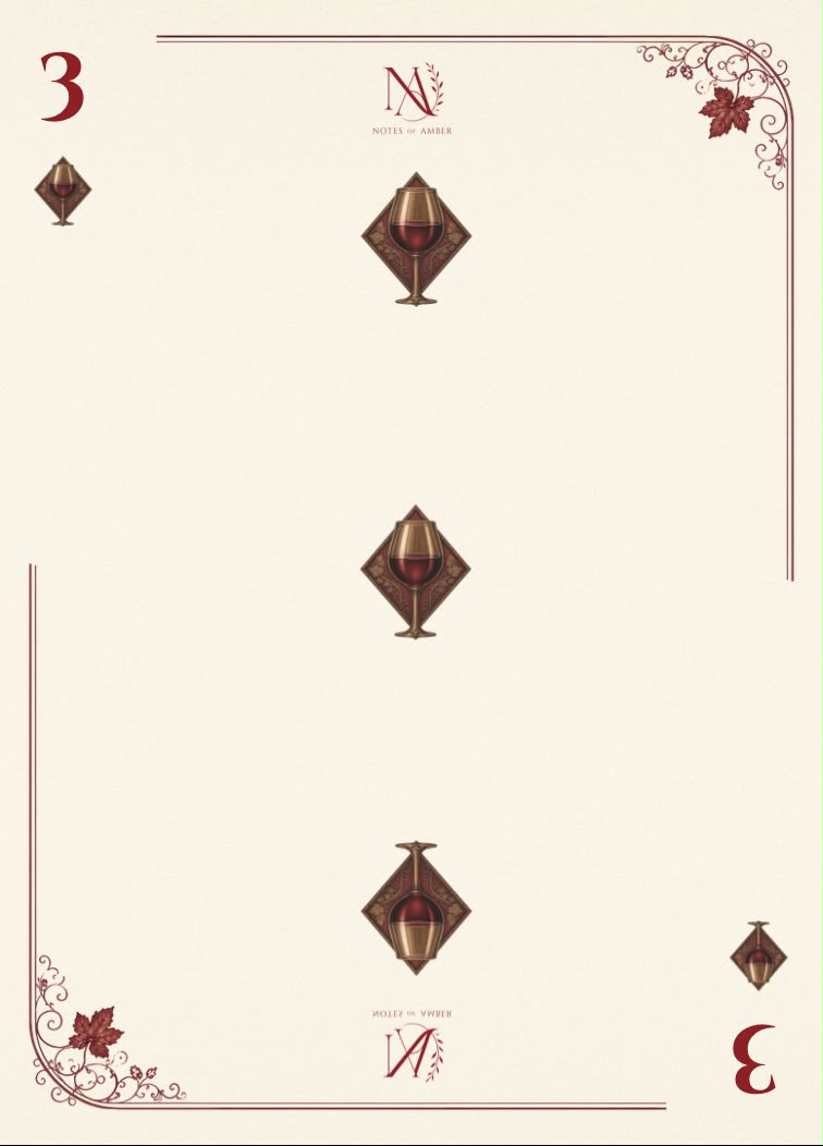 Notes of Amber illustrated playing card